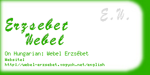 erzsebet webel business card